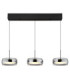 Livion Integrated LED Bar Pendant Ceiling Light Matt Black 3000K-3