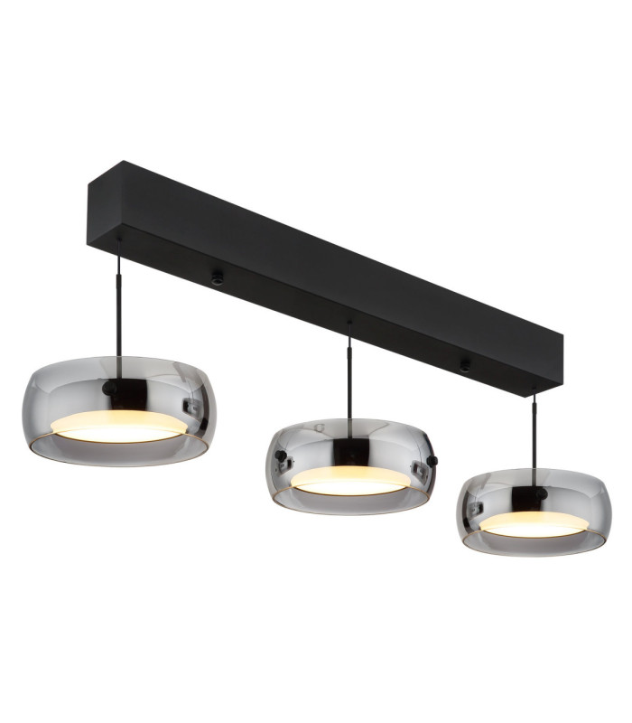 Livion Integrated LED Bar Pendant Ceiling Light Matt Black 3000K-5