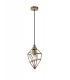 Small Caged Ceiling Pendant, 1 x E27, Antique Brass - 1