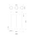 Livion Integrated LED Bar Pendant Ceiling Light Matt Black 3000K-8