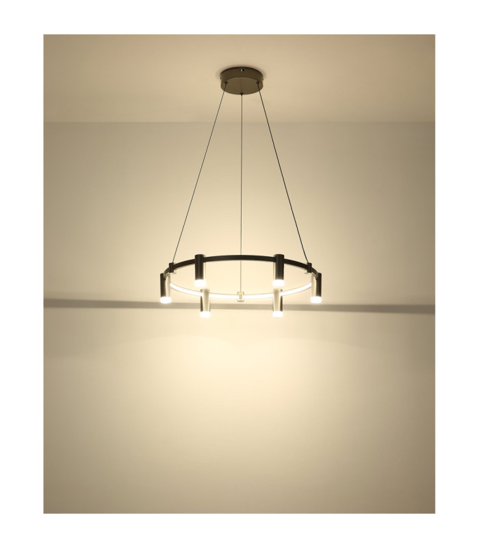 Castela Integrated Led Pendant Ceiling Light Matt Anthracite 2700-4000-6000K-7