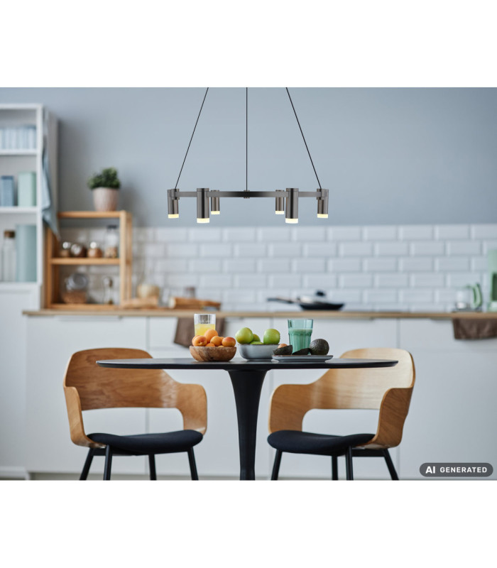 Castela Integrated Led Pendant Ceiling Light Matt Anthracite 2700-4000-6000K-8