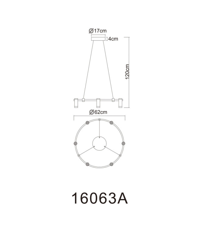 Castela Integrated Led Pendant Ceiling Light Matt Anthracite 2700-4000-6000K-10