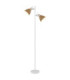 Lyndon Multi Arm Floor Lamp Matt White 2x E14-1