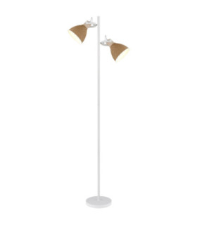 Lyndon Multi Arm Floor Lamp Matt White 2x E14-1