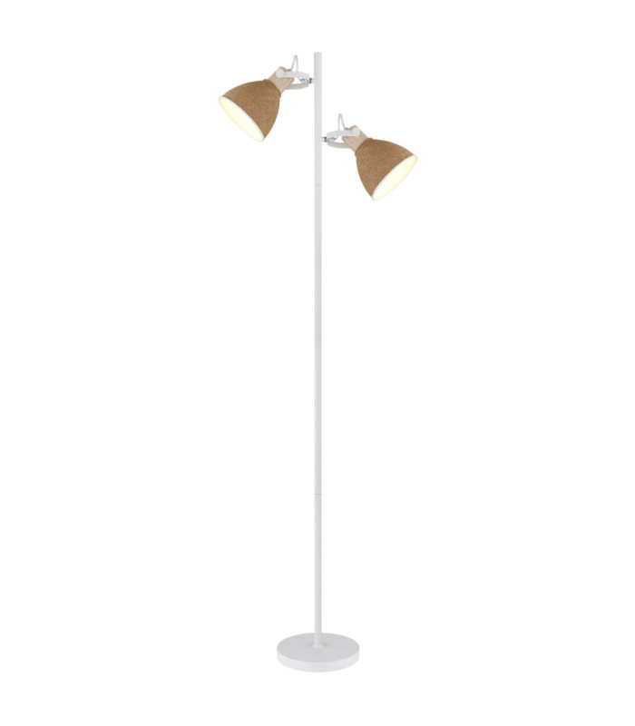 Lyndon Multi Arm Floor Lamp Matt White 2x E14-1