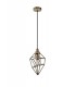 Small Caged Ceiling Pendant, 1 x E27, Antique Brass - 4