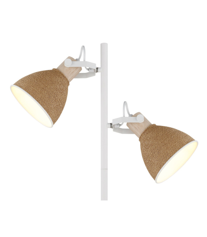 Lyndon Multi Arm Floor Lamp Matt White 2x E14-3