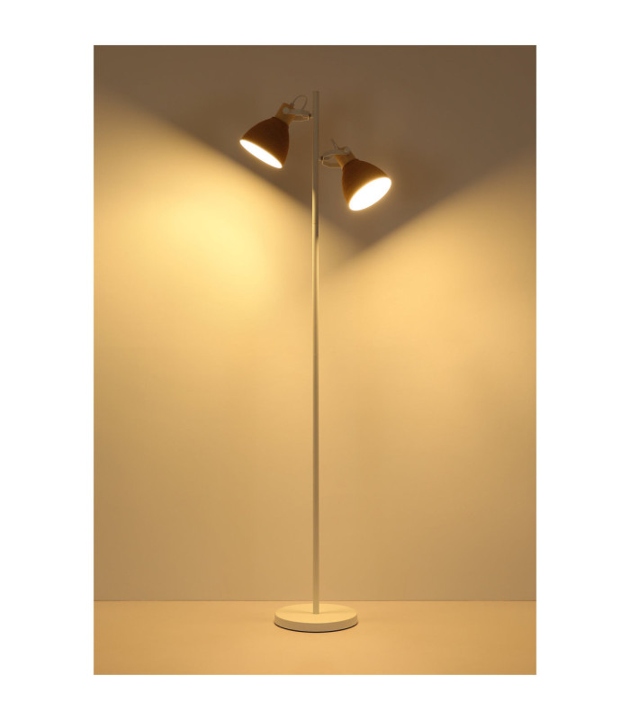 Lyndon Multi Arm Floor Lamp Matt White 2x E14-5
