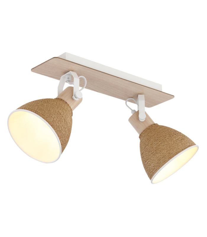 Lyndon Twin Ceiling Spotlight Matt White 2x E14-1