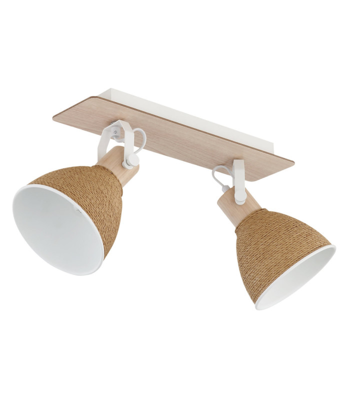 Lyndon Twin Ceiling Spotlight Matt White 2x E14-2