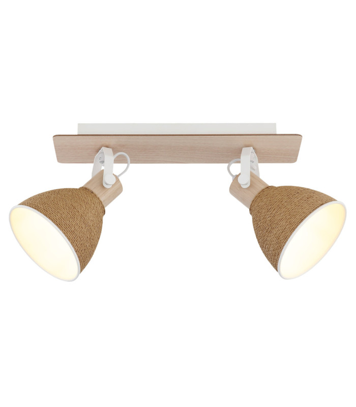 Lyndon Twin Ceiling Spotlight Matt White 2x E14-3