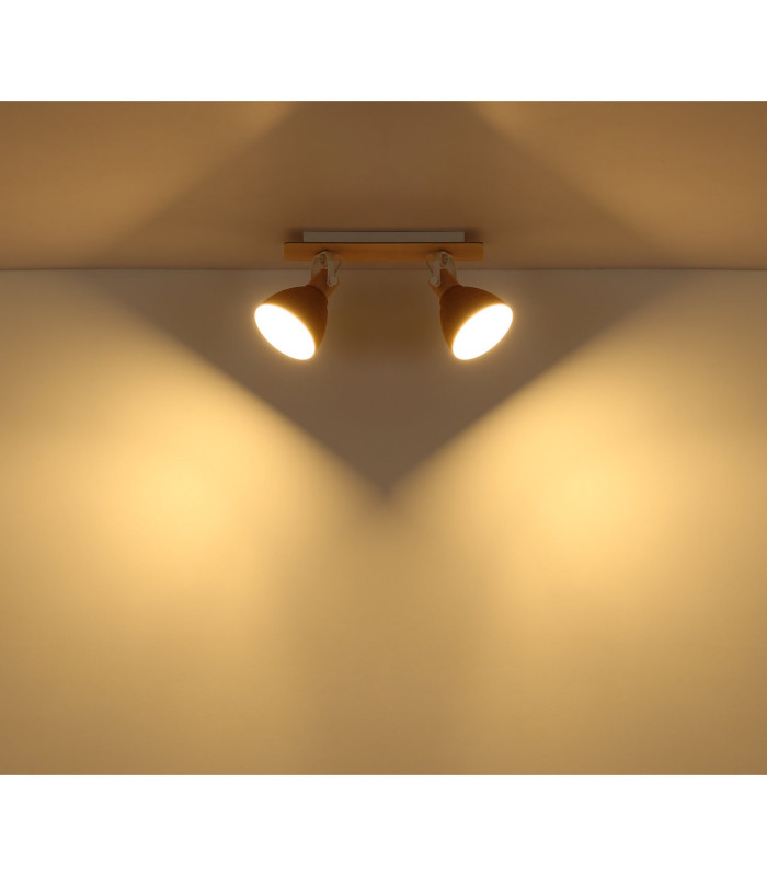 Lyndon Twin Ceiling Spotlight Matt White 2x E14-5
