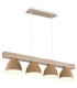 Lyndon Bar Pendant Ceiling Light Matt White 4x E14-1