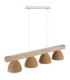 Lyndon Bar Pendant Ceiling Light Matt White 4x E14-5