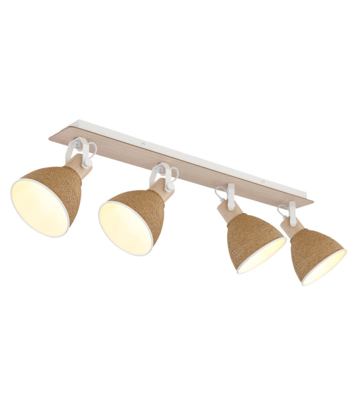 Lyndon Ceiling Spotlight Bar Matt White 4x E14-1
