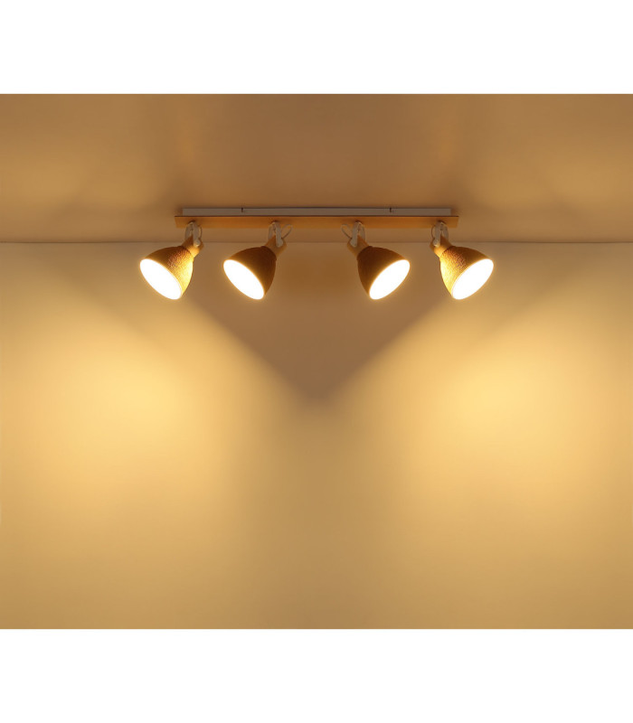 Lyndon Ceiling Spotlight Bar Matt White 4x E14-5