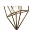 Small Caged Ceiling Pendant, 1 x E27, Antique Brass - 8