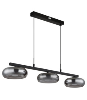 Carlene 85cm Integrated LED Bar Pendant Ceiling Light Matt Black 3000-4200-6000K-2