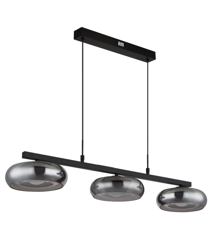 Carlene 85cm Integrated LED Bar Pendant Ceiling Light Matt Black 3000-4200-6000K-2