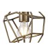 Small Caged Ceiling Pendant, 1 x E27, Antique Brass - 9