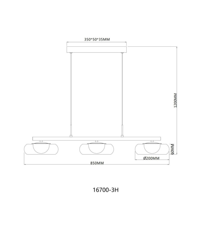 Carlene 85cm Integrated LED Bar Pendant Ceiling Light Matt Black 3000-4200-6000K-11
