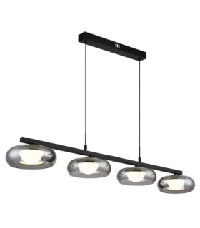 Carlene 110cm Integrated LED Bar Pendant Ceiling Light Matt Black 3000-4200-6000K-1