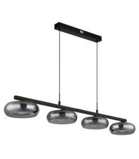 Carlene 110cm Integrated LED Bar Pendant Ceiling Light Matt Black 3000-4200-6000K-2
