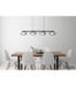 Carlene 110cm Integrated LED Bar Pendant Ceiling Light Matt Black 3000-4200-6000K-10