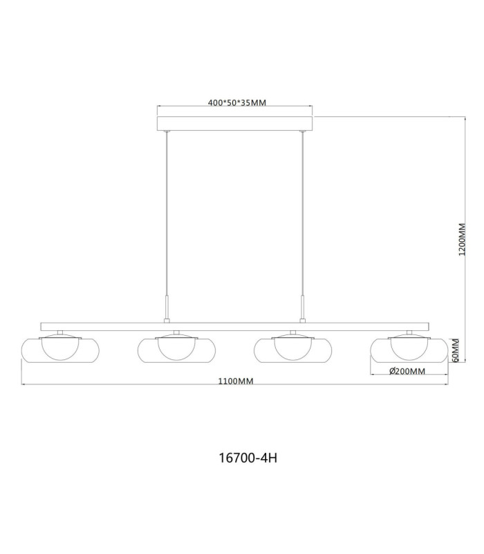 Carlene 110cm Integrated LED Bar Pendant Ceiling Light Matt Black 3000-4200-6000K-11