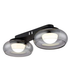 Carlene Twin Integrated LED Shade Cluster Ceiling Light Matt Black 3000-4200-6000K-1