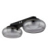 Carlene Twin Integrated LED Shade Cluster Ceiling Light Matt Black 3000-4200-6000K-2