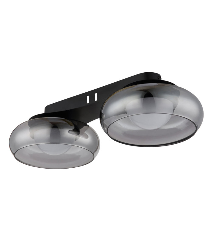 Carlene Twin Integrated LED Shade Cluster Ceiling Light Matt Black 3000-4200-6000K-2