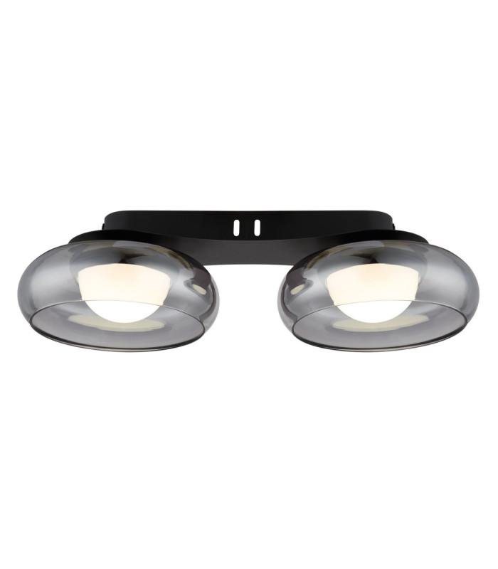 Carlene Twin Integrated LED Shade Cluster Ceiling Light Matt Black 3000-4200-6000K-3