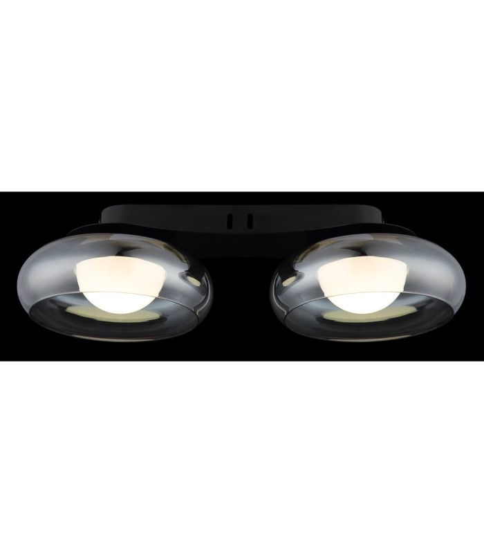 Carlene Twin Integrated LED Shade Cluster Ceiling Light Matt Black 3000-4200-6000K-5