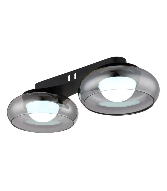 Carlene Twin Integrated LED Shade Cluster Ceiling Light Matt Black 3000-4200-6000K-7