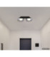 Carlene Twin Integrated LED Shade Cluster Ceiling Light Matt Black 3000-4200-6000K-9