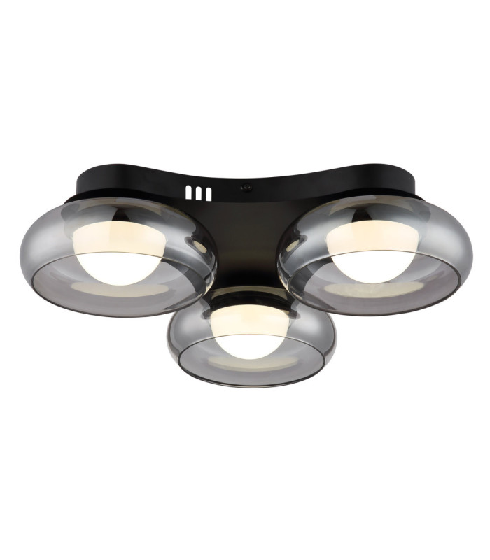 Carlene Tripple Integrated LED Shade Cluster Ceiling Light Matt Black 3000-4200-6000K-1