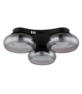 Carlene Tripple Integrated LED Shade Cluster Ceiling Light Matt Black 3000-4200-6000K-2