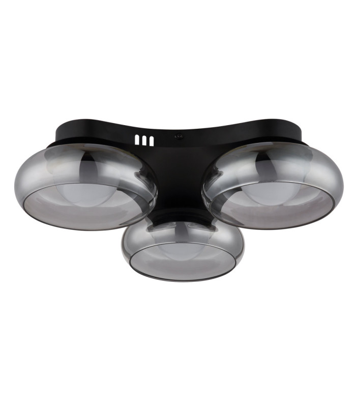 Carlene Tripple Integrated LED Shade Cluster Ceiling Light Matt Black 3000-4200-6000K-2