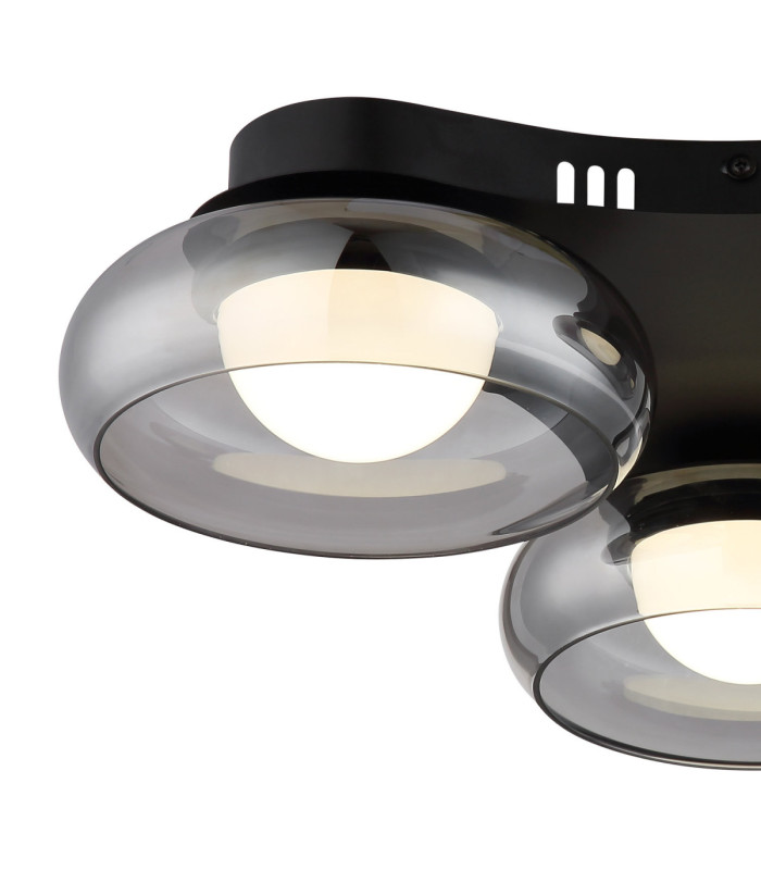 Carlene Tripple Integrated LED Shade Cluster Ceiling Light Matt Black 3000-4200-6000K-3