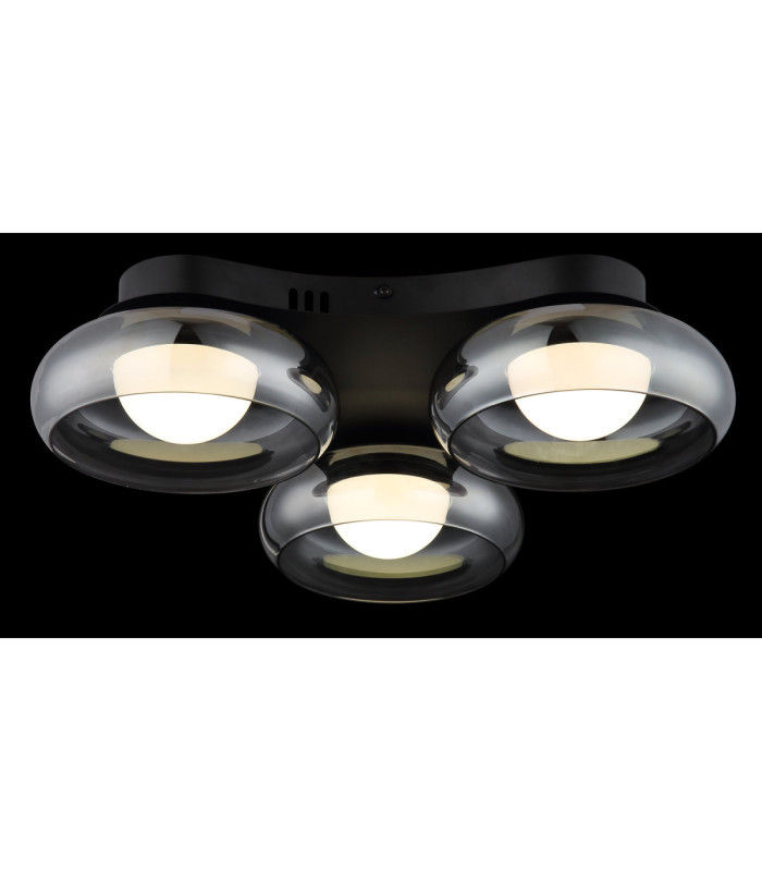 Carlene Tripple Integrated LED Shade Cluster Ceiling Light Matt Black 3000-4200-6000K-4