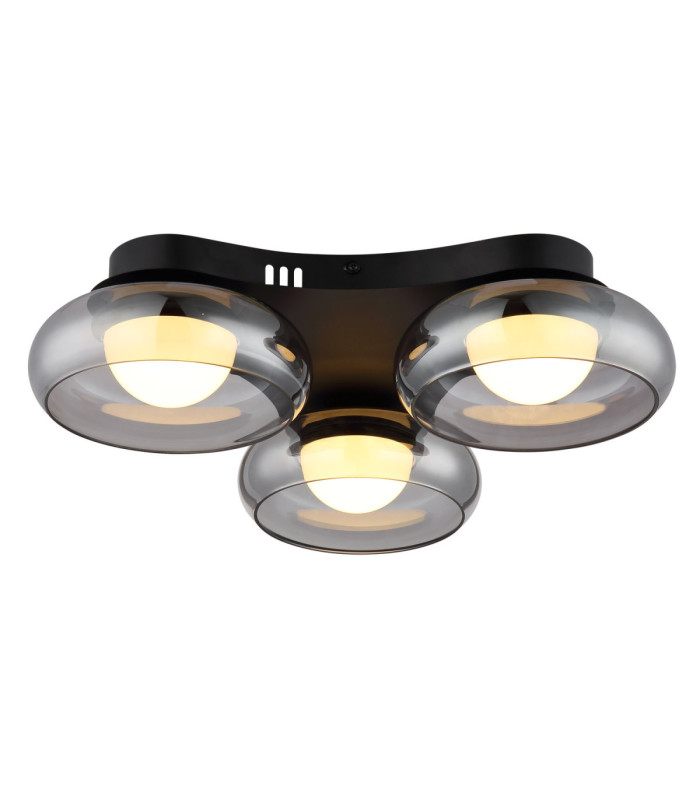 Carlene Tripple Integrated LED Shade Cluster Ceiling Light Matt Black 3000-4200-6000K-5