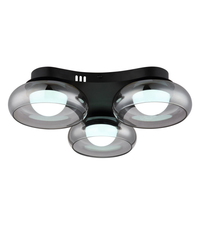 Carlene Tripple Integrated LED Shade Cluster Ceiling Light Matt Black 3000-4200-6000K-6