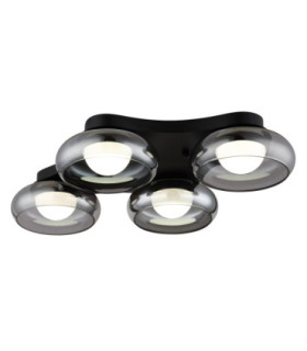 Carlene Quad Integrated LED Shade Cluster Ceiling Light Matt Black 3000-4200-6000K-1