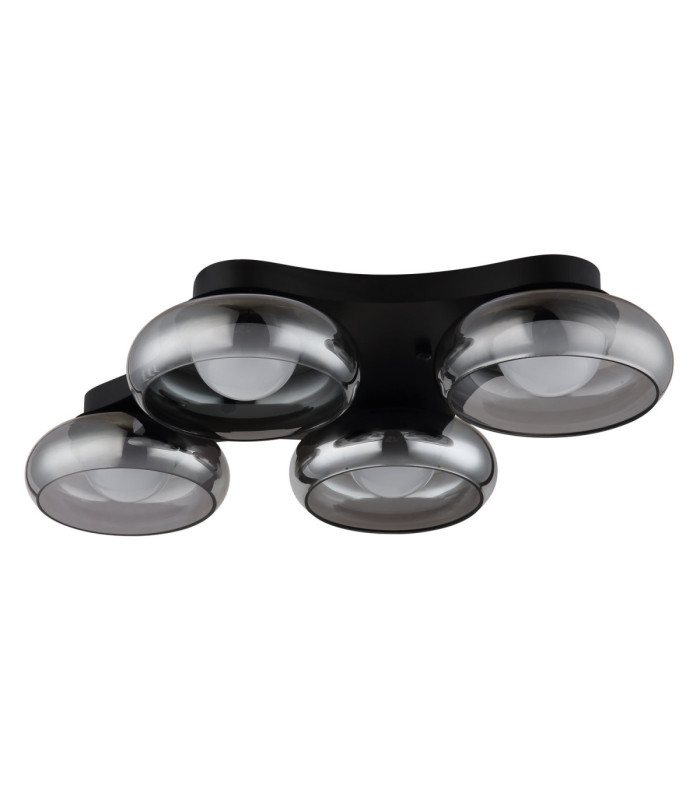 Carlene Quad Integrated LED Shade Cluster Ceiling Light Matt Black 3000-4200-6000K-2
