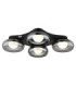 Carlene Quad Integrated LED Shade Cluster Ceiling Light Matt Black 3000-4200-6000K-3