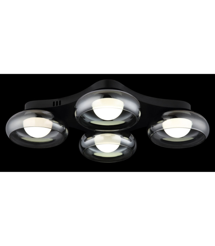 Carlene Quad Integrated LED Shade Cluster Ceiling Light Matt Black 3000-4200-6000K-6