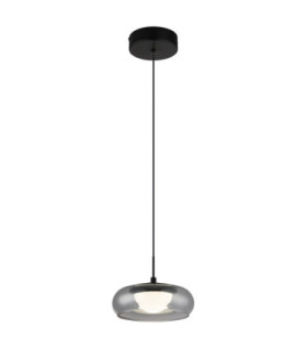Carlene Integrated LED Dome Pendant Ceiling Light Matt Black 3000-4200-6000K-1