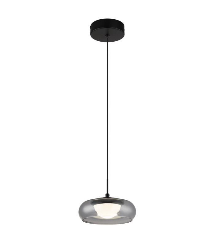 Carlene Integrated LED Dome Pendant Ceiling Light Matt Black 3000-4200-6000K-1